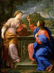 'Christ and the Samaritan Woman at Jacob's Well'. c.17th century.  Creator: Carlo Maratti.