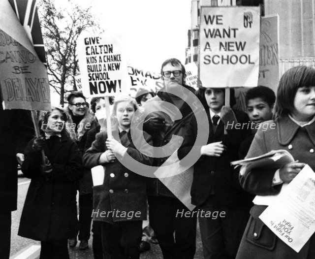 Protesters on a London Protest March, c1960s. Artist: Henry Grant