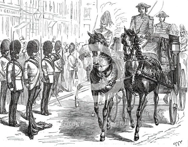 The Royal Visit to the City: Salute of the Hon. Artillery Company, 1876. Creator: Unknown.