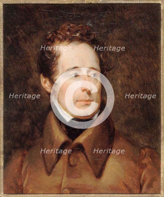 Portrait d'Alphonse de Lamartine (1790-1869), poète, historien et homme politique, c1831. Creator: Francois Pascal Simon Gerard.