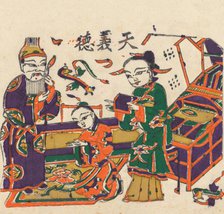 One hundred thirty-five woodblock prints including New Year's pictures (nianh..., 19th-20th century. Creator: Unknown.