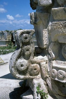 Chaac masks, Great Pyramid, Uxmal city, Yucatan, Mexico, Mayan, Classical period, 1998. Creator: Unknown.