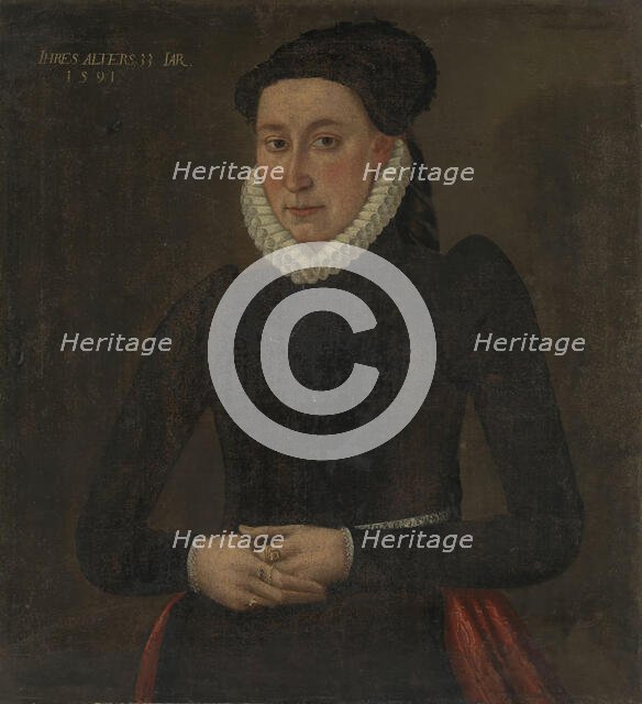 Queen Dowager Sophie of Denmark (?), 1591. Creator: Unknown.