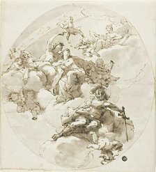 Ceiling with Bacchus, Ariadne, Diana and Minerva, 1795/1800. Creators: Filippo Pedrini, Ubaldo Gandolfi.