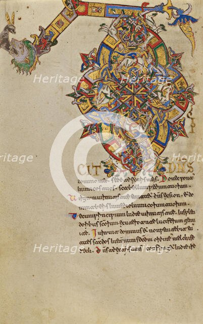 Inhabited Initial D; Breviary, 1153. Creator: Unknown.