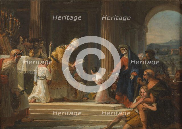 Sketch for the church of Notre-Dame-de-Lorette : Consecration of the Virgin, 1836. Creator: Auguste Jean Baptiste Vinchon.