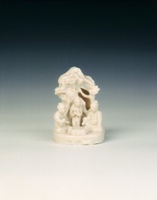 Dehua porcelain group of go players, Qing dynasty, China, second half of 17th century. Artist: Unknown