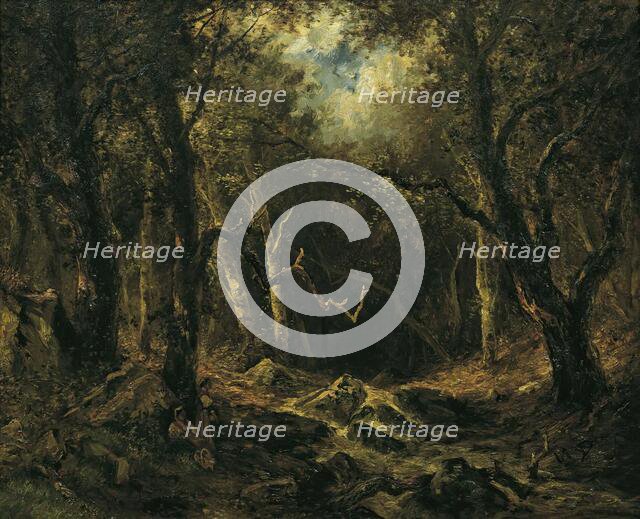 Forest interior, 1861. Creator: Narcisse Virgile Diaz de la Pena.