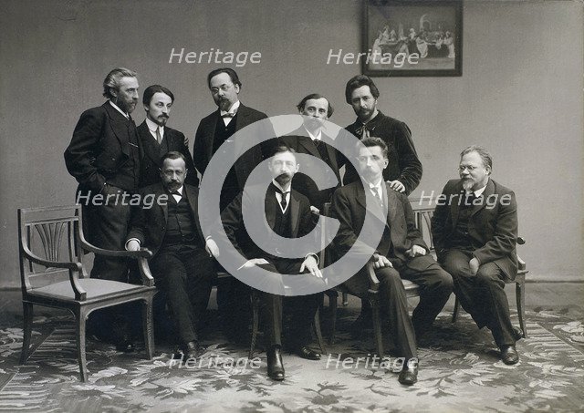 'Sreda' ('Wednesday'), Russian literary group, 1890s. Artist: Unknown