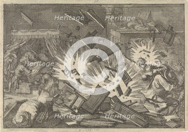 The Siege of Riga by the Russian Army under Tsar Alexei Mikhailovich in 1656, 1698. Artist: Aa, Pieter van der (1659-1733)