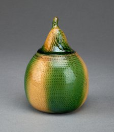 Container in the shape of a pear, Staffordshire, c. 1765. Creator: Staffordshire Potteries.