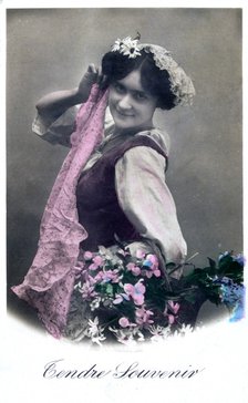 'Tendre Souvenir', French Postcard, c1900. Artist: Unknown