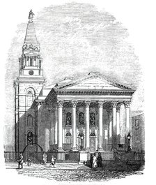 St George's, Bloomsbury, 1844. Creator: Unknown.