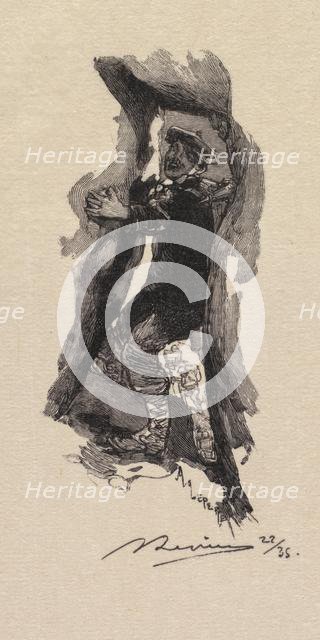 Fontainebleau Forest: Pass of the Seven Caverns (La Forêt de Fontainebleau...), 1890. Creator: Auguste Louis Lepère (French, 1849-1918); A. Desmoulins, Published in Revue Illustrée, 1887-90.