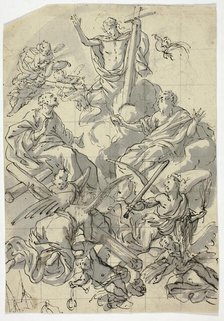 Christ in Glory with Saints Peter and Paul, 1723-1728. Creator: Johann Franz Caspar.