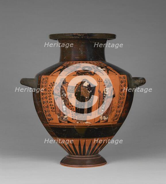 Black-Figure Hydria, about 550 BC. Creator: Lydos.