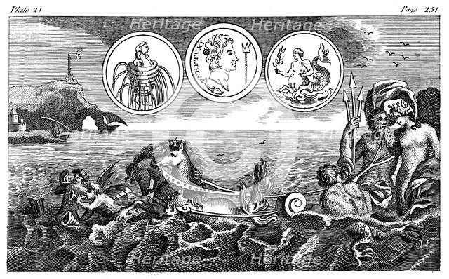 Roman god Neptune, 18th century. Artist: Unknown