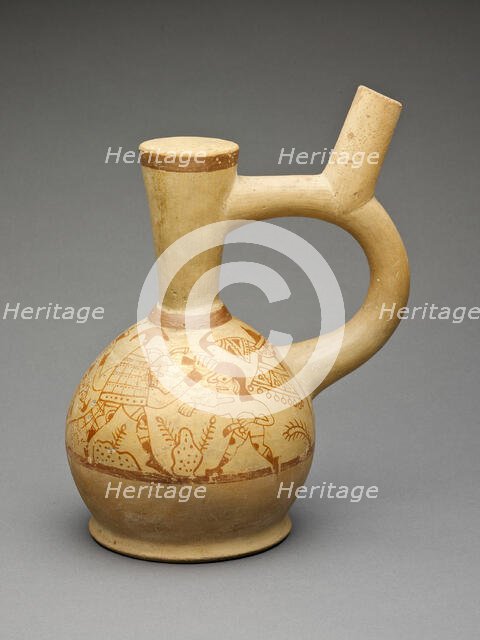 Vessel Depicting Animated Weapons and Helmets Capturing Prisoners, 100 B.C./A.D. 500. Creator: Unknown.