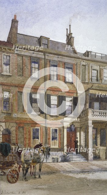 View of no 24 Cheyne Row, Chelsea, London, 1882. Artist: John Crowther