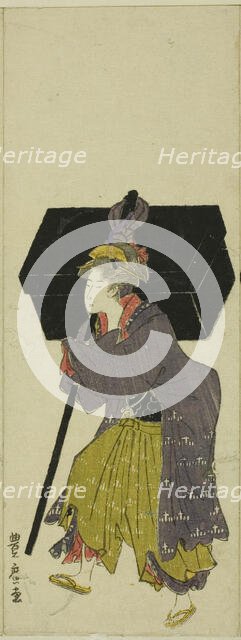 Parody of a daimyo procession, c. 1805/07. Creator: Utagawa Toyohiro.