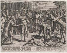 Plate 7: German Envoys Visit Civilis, from The War of the Romans Against the Batavians (Ro..., 1611. Creator: Antonio Tempesta.