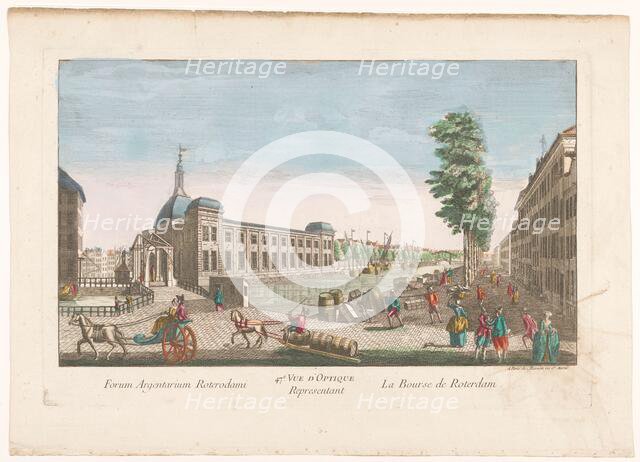 View of the Stock Exchange in Rotterdam, 1745-1775. Creator: Jean-Francois Daumont.