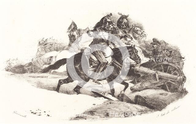 Cuirassiers Charging, 1823. Creator: Theodore Gericault.
