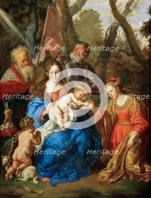 The Mystical Marriage of Saint Catherine with Saints Leopold and William.