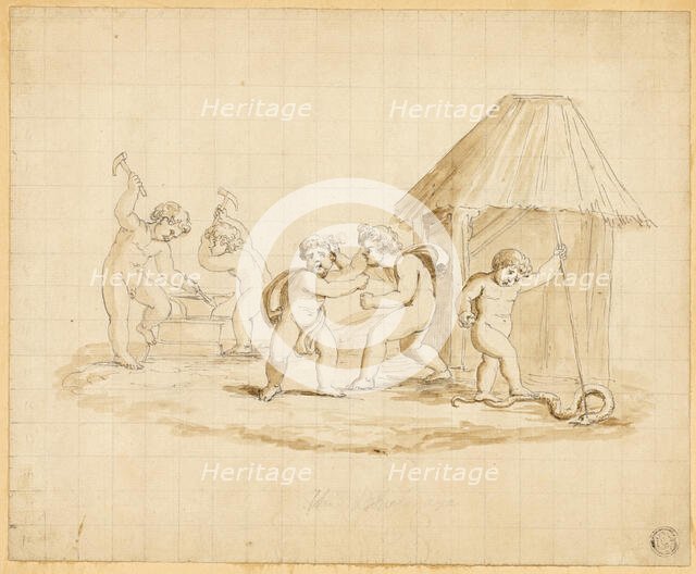 Putti Enacting Mythological Scenes, n.d. Creator: Lady Diana Spencer.