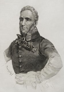 Portrait of Francisco Espoz y Mina (1781-1836), Spanish military, 1845.  Creator: Jose Gomez.