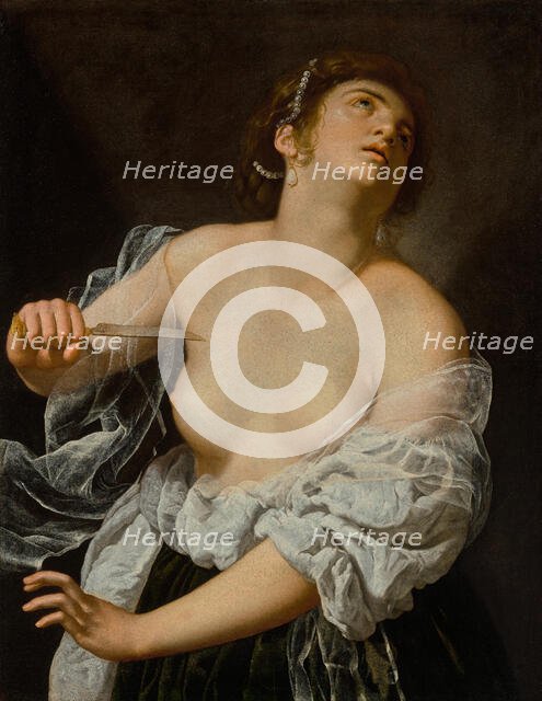 Lucretia, about 1627. Creator: Artemisia Gentileschi.