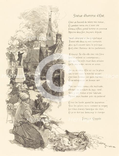 Statue d'homme d'etat, published 1886. Creator: Auguste Lepere.