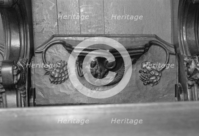 The Mermaid Misericord, Ripon Cathedral, Ripon, North Yorkshire, c1965-c1969. Artist: Laurence Goldman