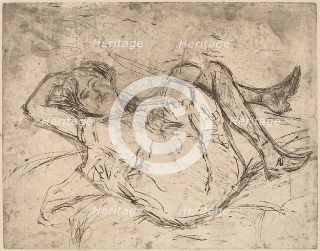 Dreaming Girl, 1906. Creator: Ernst Kirchner.