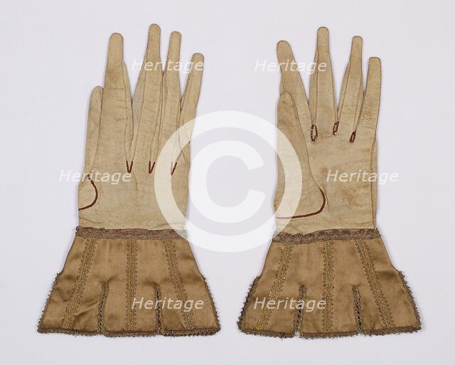 Gloves, British, 1680-1720. Creator: Unknown.