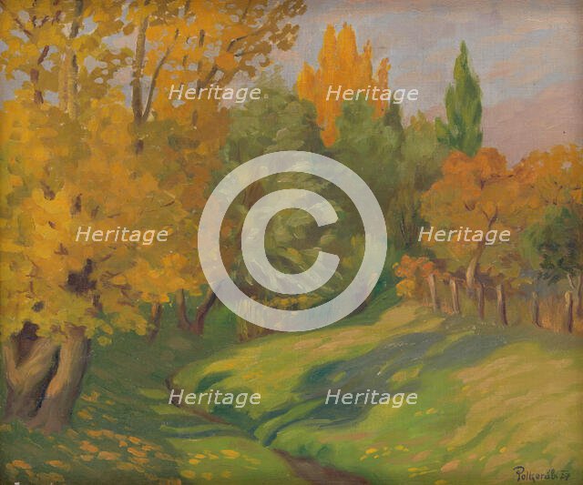 Autumn landscape, 1927. Creator: Stefan Polkorab.