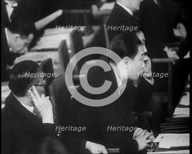 Chinese League of Nations Delegates, 1933. Creator: British Pathe Ltd.
