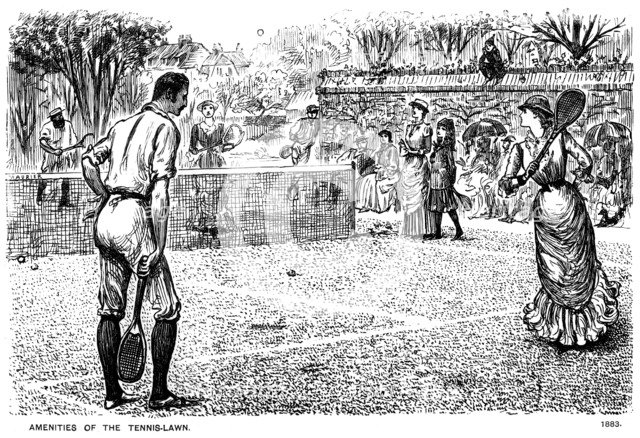 'Amenities of the Tennis Lawn', 1883 (1891).  Artist: George du Maurier