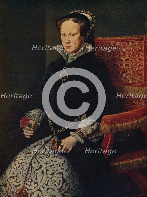 'La Reina Maria De Inglaterra', (Mary Tudor, Queen of England), 1554, (c1934). Artist: Antonis Mor.