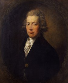Portrait of William Pitt the Younger, British statesman, c1787. Artist: Gainsborough Dupont.
