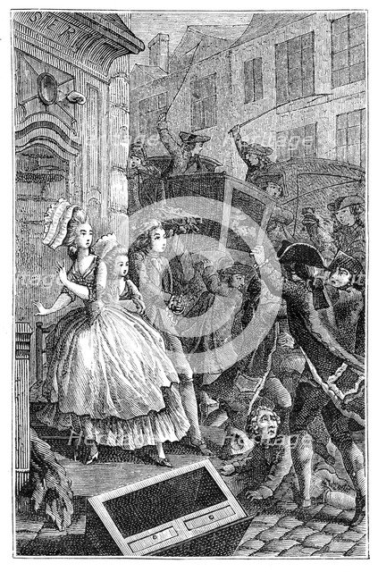 Brawls In The Street, (1885).Artist: L Binet