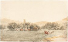 A Meadow with Cattle near Glastonbury. Creator: Peter de Wint.