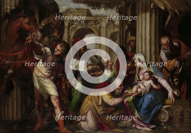 The Adoration of the Magi, c.1585. Creator: Paolo Farinati.