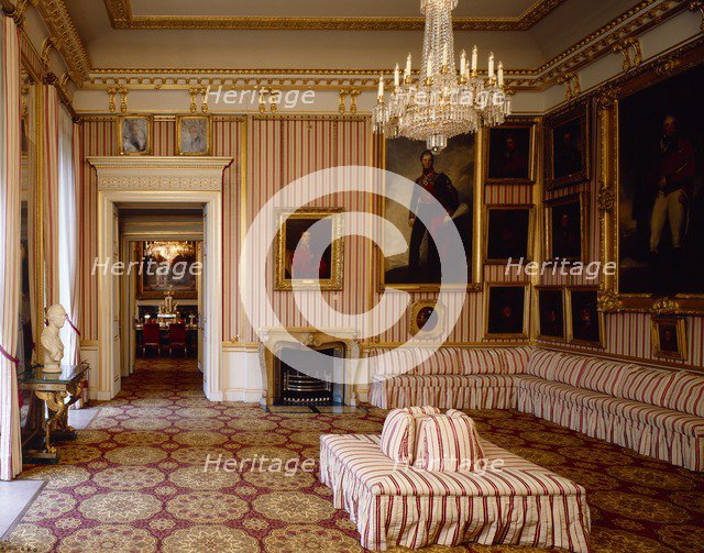 Striped Drawing Room, Apsley House, c1990-2010. Artist: Nigel Corrie.
