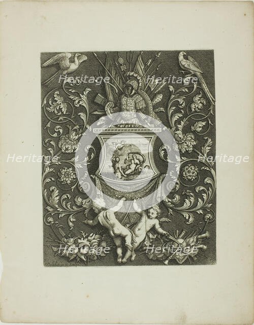 Plate Nine, from A New Book of Ornaments, 1704. Creator: Simon Gribelin.