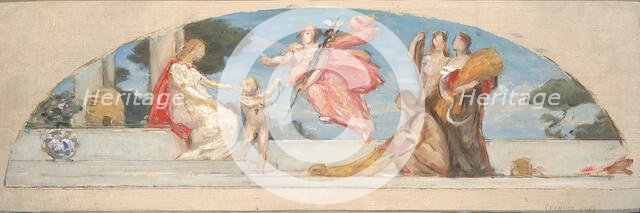 Study for mural, Union Trust Company Building, "The Sources of Wealth", ca. 1903. Creator: Kenyon Cox.