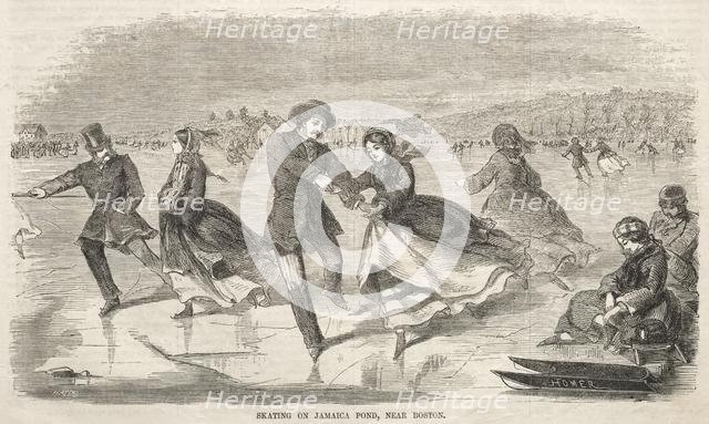 Skating on Jamaica Pond, near Boston, 1859. Creator: Winslow Homer (American, 1836-1910).