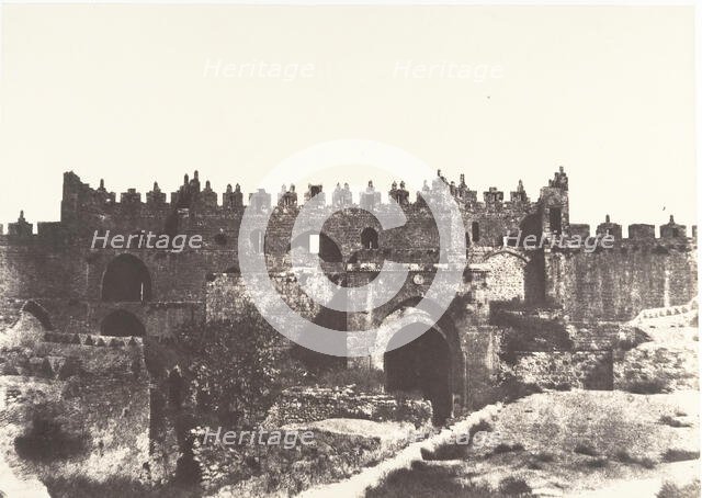 Jérusalem, Porte de Damas, Intérieur, 1854. Creator: Auguste Salzmann.