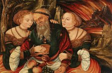 Lot and his Daughters, c. 1570. Creator: Thiem, Veit (?-ca 1574).