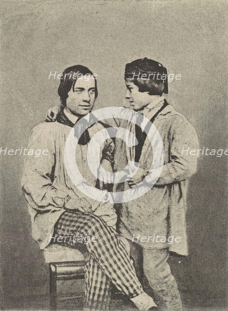 [Man and Boy], ca. 1841. Creator: Hippolyte Fizeau.